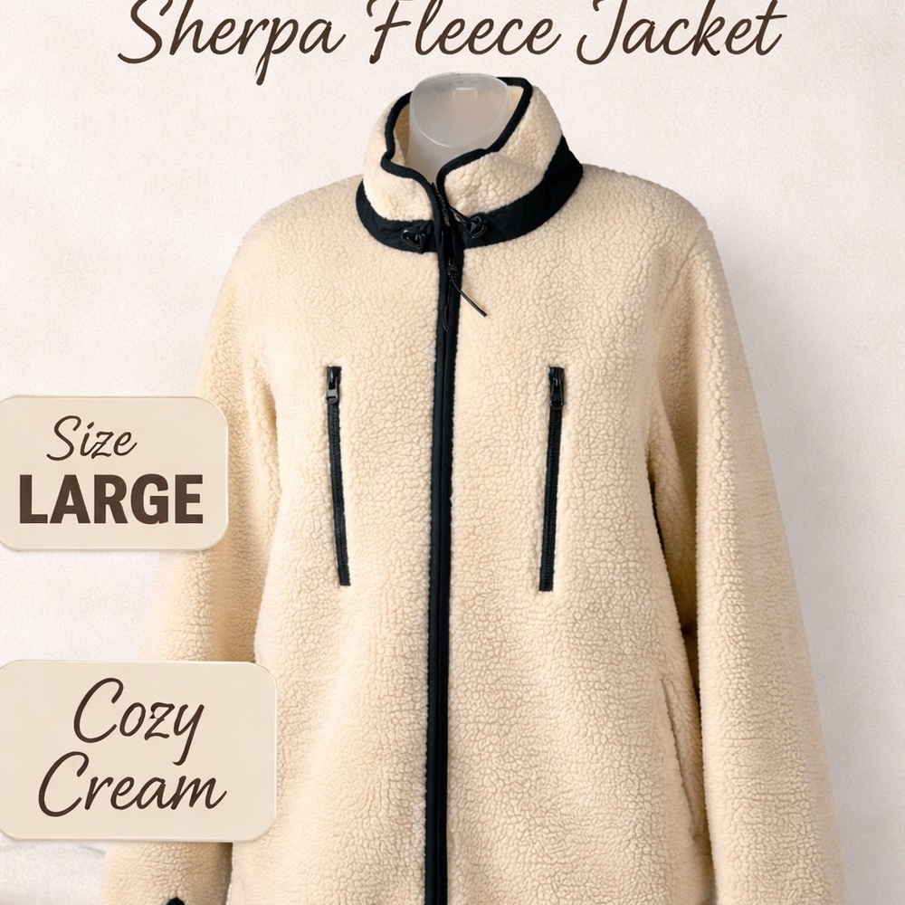 Amazon Essentials Cream Teddy Jacket